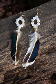 Aztec Feather & Rhinestone