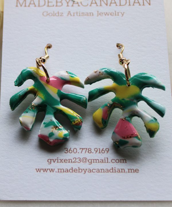 Teardrop Leather Dupe Print /Turquoise Stone